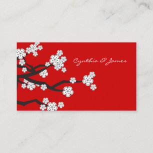Sakura Cherry Blossoms Asian Wedding Place Card
