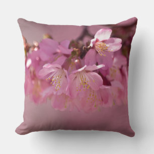 Sakura Cherry Blossoms Delicate Pink Bouquet Cushion