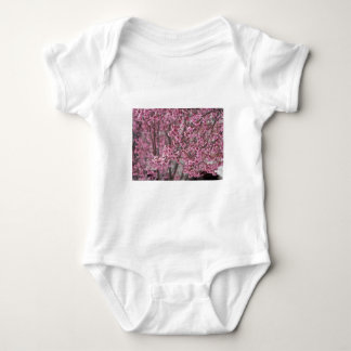 Sakura Cherry Blossoms Flowing Pink Baby Bodysuit