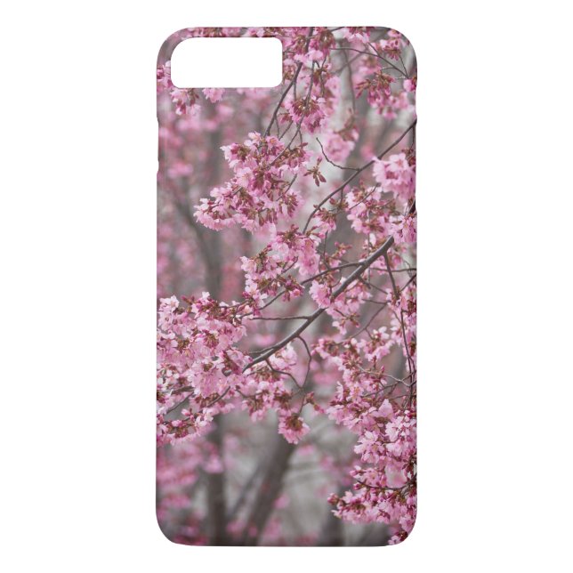 Sakura Cherry Blossoms Flowing Pink Case-Mate iPhone Case (Back)