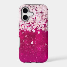 Sakura Cherry Blossoms Fuchsia & White Flowers