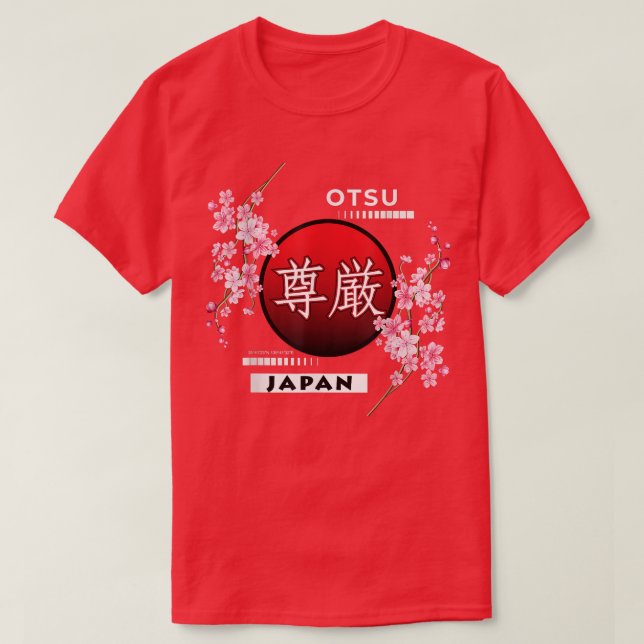 SAKURA CHERRY BLOSSOMS IN CITIES OF JAPAN, OTSU  T-Shirt (Design Front)