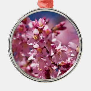 Sakura Cherry Blossoms Kissed by Sunlight Metal Tree Decoration