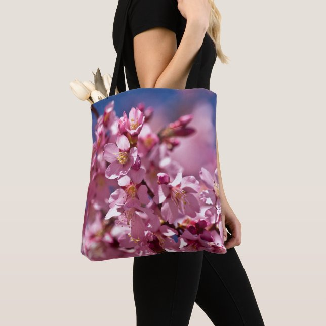 Sakura Cherry Blossoms Kissed by Sunlight Tote Bag (Close Up)