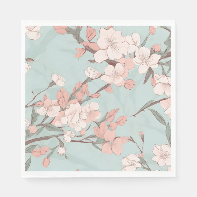 Sakura Cherry Blossoms Napkin (Front)