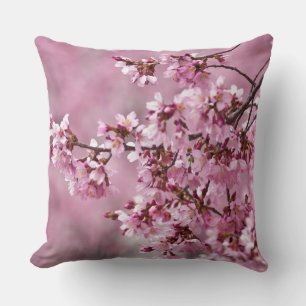 Sakura Cherry Blossoms Pastel Pink Layers Cushion
