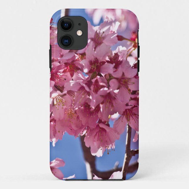 Sakura Cherry Blossoms Red Stars Case-Mate iPhone Case (Back)