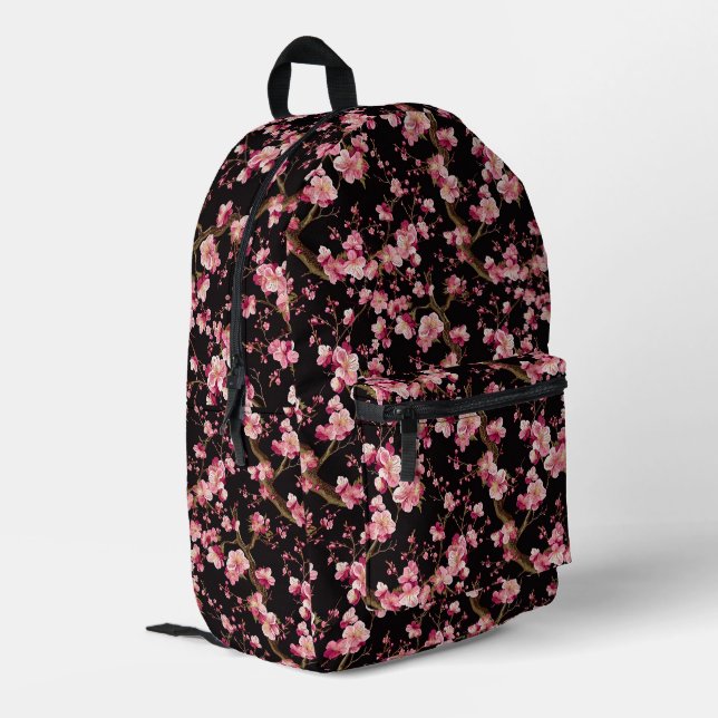 Sakura Chery Blosom Pattern  Printed Backpack (Back Corner Left)
