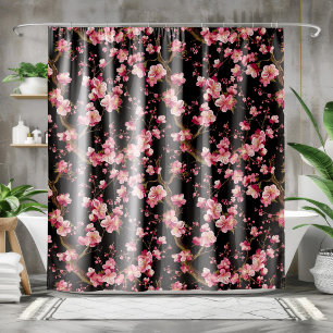Sakura Chery Blosom Pattern  Shower Curtain