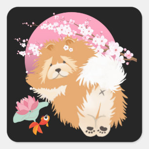 SAKURA - Chow - black stickers