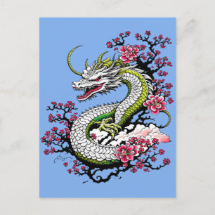 Sakura Dragon Postcard