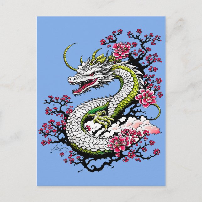 Sakura Dragon Postcard (Front)