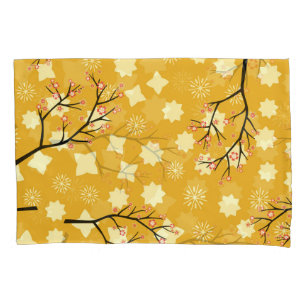 Sakura Elegance: Chinese Floral Pattern. Pillowcase