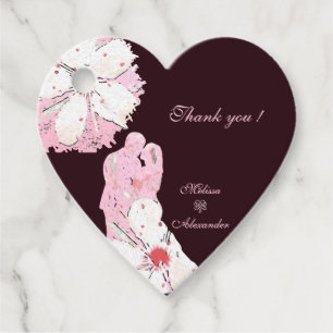 Sakura elegant floral wedding thank you favour tags