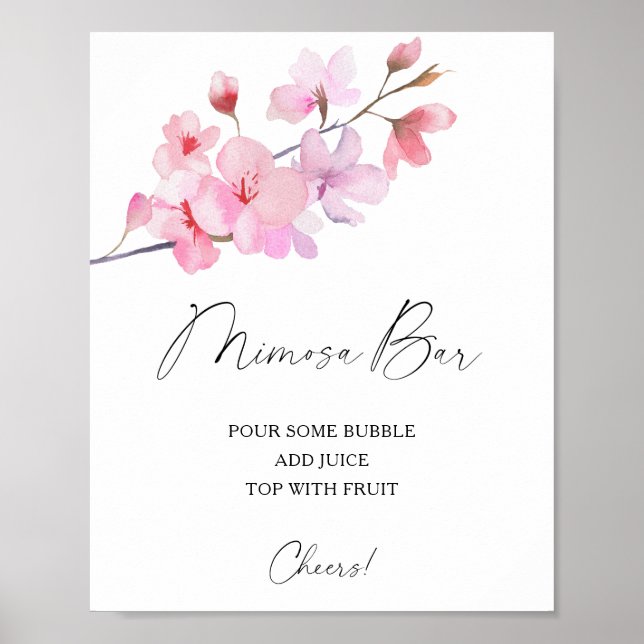 Sakura elegant - mimosa bar poster (Front)