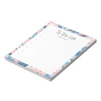 Sakura Floral Navy Waves To-Do List 