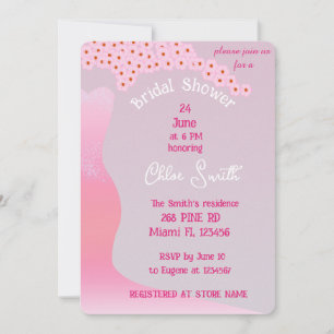 Sakura Florals Pink Wedding Dress Bridal Shower