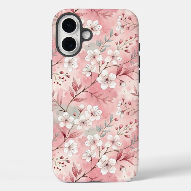 Sakura Flower Pattern Pink  Case-Mate iPhone Case (Back)