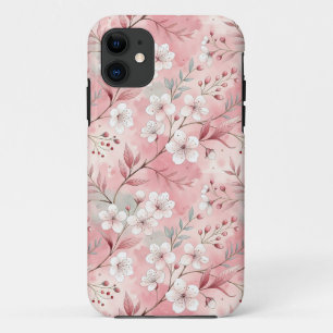 Sakura Flower Pattern Pink iPhone 11 Case