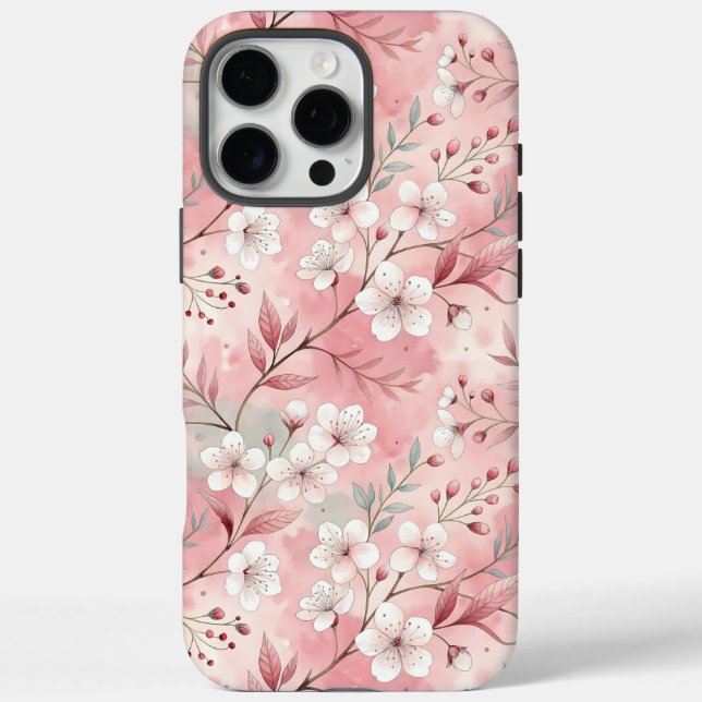 Sakura Flower Pattern Pink  Case-Mate iPhone Case (Back)