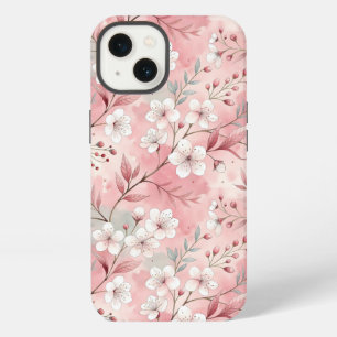 Sakura Flower Pattern Pink iPhone 13 Case