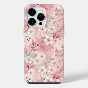 Sakura Flower Pattern Pink iPhone 14 Pro Max Case