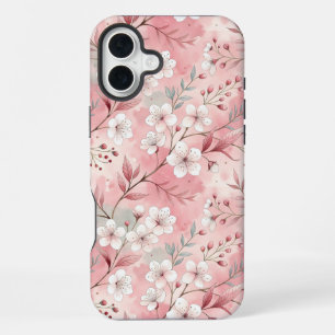 Sakura Flower Pattern Pink  iPhone 16 Plus Case