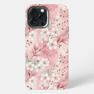 Sakura Flower Pattern Pink iPhone 13 Pro Max Case