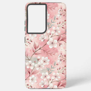 Sakura Flower Pattern Pink Samsung Galaxy Case