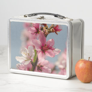 Sakura Flower, Pink Japanese Flower Metal Lunch Box