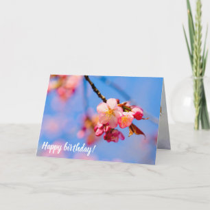 Sakura Flowers, Buds And The Blue Sky Of Spring Card