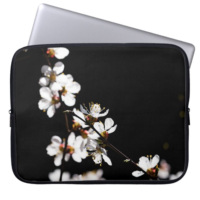 Sakura flowers laptop sleeve (Front)