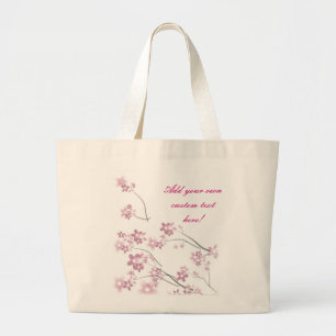 Sakura Flowers Large Tote Bag