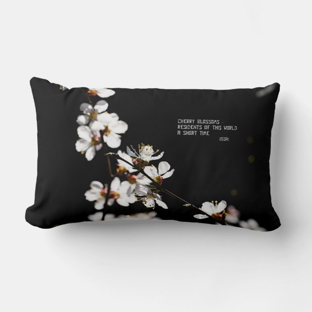 Sakura flowers lumbar cushion (Front)