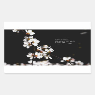 Sakura flowers rectangular sticker