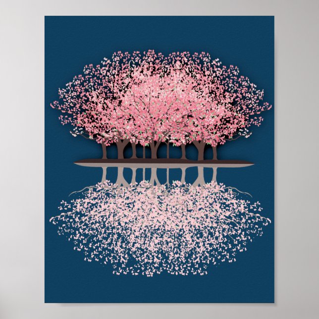 Sakura Forest Reflection Poster (Front)