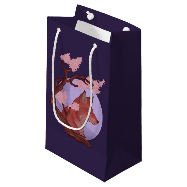 Sakura Fox Small Gift Bag (Front Angled)