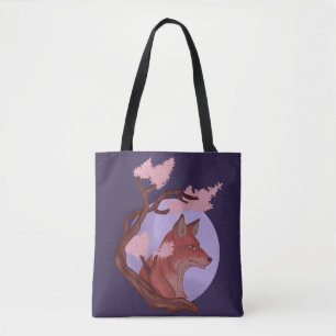 Sakura Fox Tote Bag