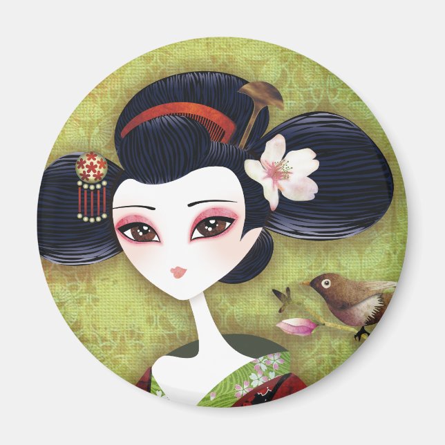 Sakura Girl Magnet (Front)