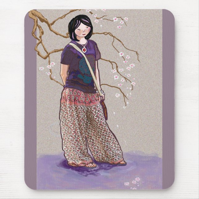 Sakura girl mouse pad (Front)