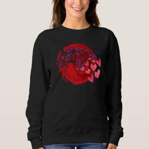 Sakura Heart Cherry Blossom Tree Japan Nature Japa Sweatshirt