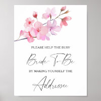 Sakura - help the busy bride Address Poster