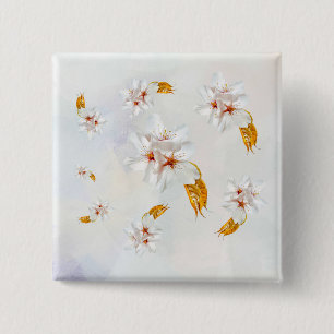 Sakura - Japanese cherry blossom 15 Cm Square Badge