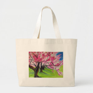 Sakura Japanese Cherry Blossom art Large Tote Bag