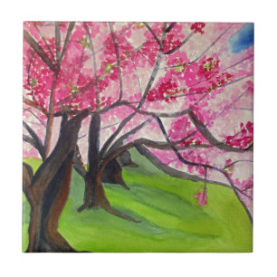 Sakura Japanese Cherry Blossom art Tile