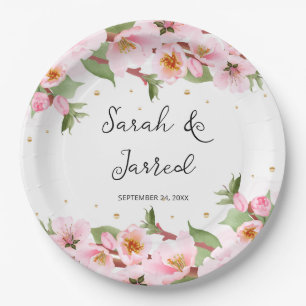Sakura Japanese Cherry Blossom Asian Paper Plate