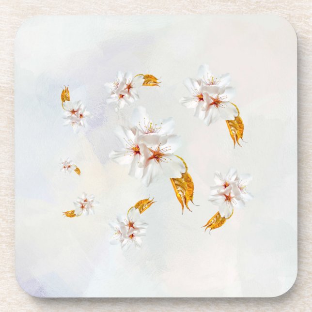 Sakura - Japanese cherry blossom Coaster (Front)