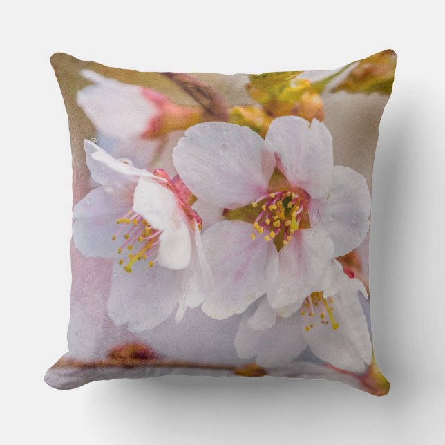 Sakura - Japanese Cherry Blossom Cushion (Front)
