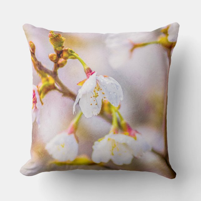Sakura - Japanese Cherry Blossom Cushion (Front)