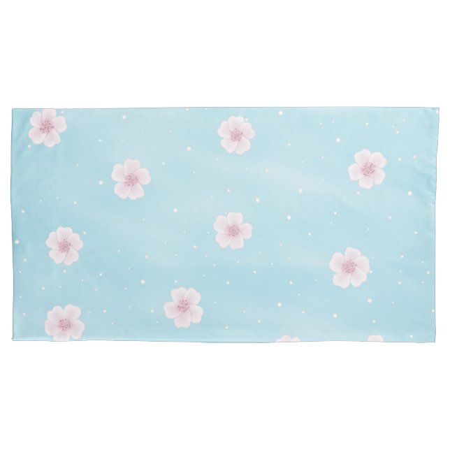 Sakura Japanese Cherry Blossom Floral Pillowcase (Front)